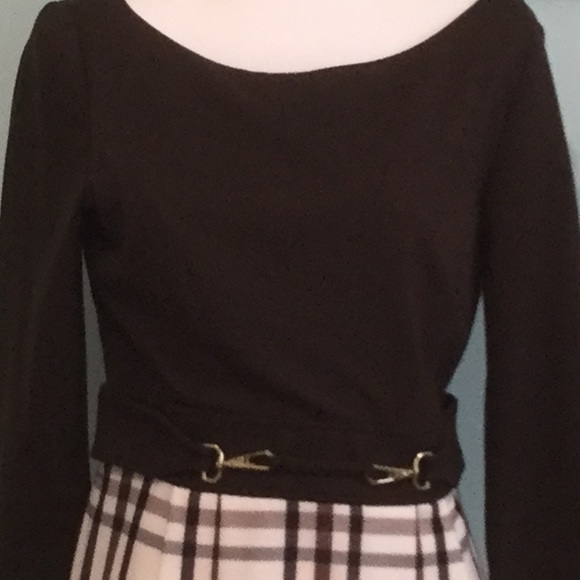 Eliza J - Brown & White Dress - Picture 2 of 7